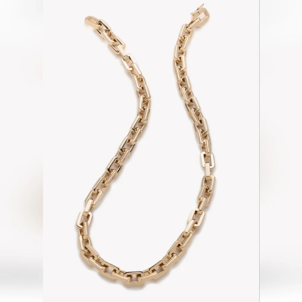 Eddie Borgo Chain Link Necklace Finished in 12 karat Gold 17 inch length